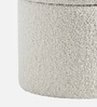 Sherpa Pouffe In Ivory Colour