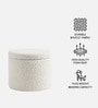 Sherpa Pouffe In Ivory Colour
