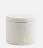 Sherpa Pouffe In Ivory Colour
