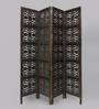 Solid Wood Lilac Room Divider In Brown Colour
