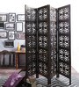 Solid Wood Lilac Room Divider In Brown Colour