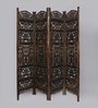 Solid Wood Moksh Room Divider In Brown Colour