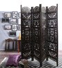 Solid Wood Moksh Room Divider In Brown Colour