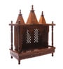 Brown Sheesham Wood Pooja Mandir Without Door