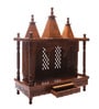Brown Sheesham Wood Pooja Mandir Without Door