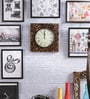 Brown Solid Wood Bop Vintage Wall Clock