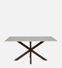 Shilzen Solid Wood 4 Seater Dining Table in Teak Finish