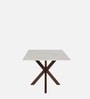 Shilzen Solid Wood 4 Seater Dining Table in Teak Finish