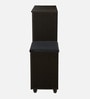 Shinji 18-Pairs Shoe Cabinet In Wenge Finish With Seating