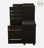 Shinji 18-Pairs Shoe Cabinet In Wenge Finish With Seating