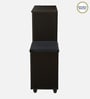 Shinji 18-Pairs Shoe Cabinet In Wenge Finish With Seating