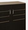 Shinji 18-Pairs Shoe Cabinet In Wenge Finish With Seating