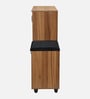 Shinji 20-Pairs Shoe Cabinet With Seating & Adjustable Shelf In Lyon Walnut Finish