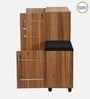 Shinji 20-Pairs Shoe Cabinet With Seating & Adjustable Shelf In Lyon Walnut Finish