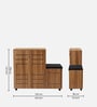 Shinji 20-Pairs Shoe Cabinet With Seating & Adjustable Shelf In Lyon Walnut Finish