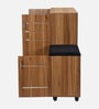 Shinji 20-Pairs Shoe Cabinet With Seating & Adjustable Shelf In Lyon Walnut Finish