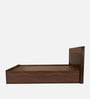 Shinobu III Queen Size Bed in Walnut Colour With Box Storage & Solid Wood Headboard