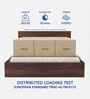 Shinobu III Queen Size Bed in Walnut Colour With Box Storage & Solid Wood Headboard