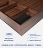 Shinobu III Queen Size Bed in Walnut Colour With Box Storage & Solid Wood Headboard
