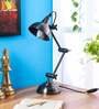 Corner Black Adjustable Study Lamp With Iron Base