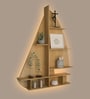 Ship Backlit Designer Wooden Wall Shelf