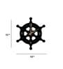 Black MDF Ship Wheel Modern Wall Clock