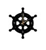 Black MDF Ship Wheel Modern Wall Clock