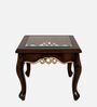 Shira Solid Wood End Table Walnut Finish
