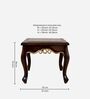 Shira Solid Wood End Table Walnut Finish