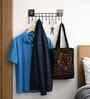 2 Piece Black Steel Over The Door Hook Hanger 7 Hooks
