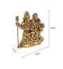 Shiv Parvati Gold & Yellow Brass Idol