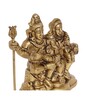 Shiv Parvati Gold & Yellow Brass Idol