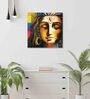 Shiva Red Teak Wood Canvas Art Print