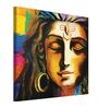 Shiva Red Teak Wood Canvas Art Print