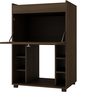 Shochu Bar Cabinet With Bottle Holder In Brown Finish