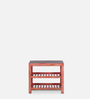 Shoe Rack In Vintage Red Finish