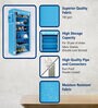 Alpine Fabric Open Shoe Rack in Blue Finish