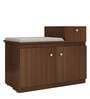 Novo Shoe Rack with Seating in Dark Elm Finish