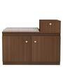 Novo Shoe Rack with Seating in Dark Elm Finish