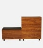 ShoeFit 20-Pairs Shoe Cabinet In Tan Finish With Seating