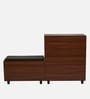 ShoeFit 20-Pairs Shoe Cabinet In Walnut Finish With Seating