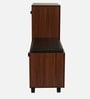 ShoeFit 20-Pairs Shoe Cabinet In Walnut Finish With Seating