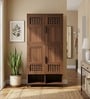 Shoemate Shoe Rack In Dark Brown Finish