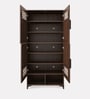 Shoemate Shoe Rack In Dark Brown Finish