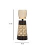 Short Pillar Candle Stand Brown & Gold