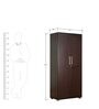 Shou 2 Door Wardrobe in Brown Finish