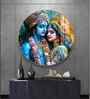 Shree Krishna Harmony Acrylic Round Wall Art