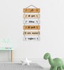 Shree Krishna Mantra Spiritual Wooden Wall Hanging