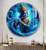 Shree Krishna Acrylic Round Wall Art