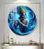 Shree Krishna Acrylic Round Wall Art